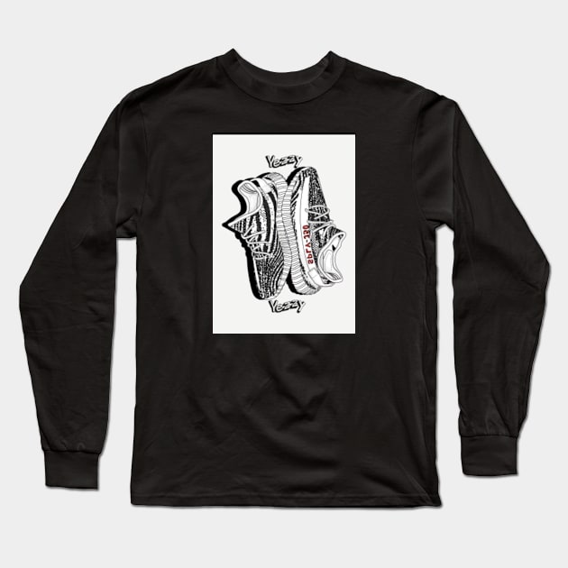 ezzy black and white Long Sleeve T-Shirt by rajibdeje@gmail.com